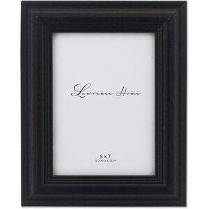 Lawrence Frames 5x7 Weathered Black Wood Picture Frame